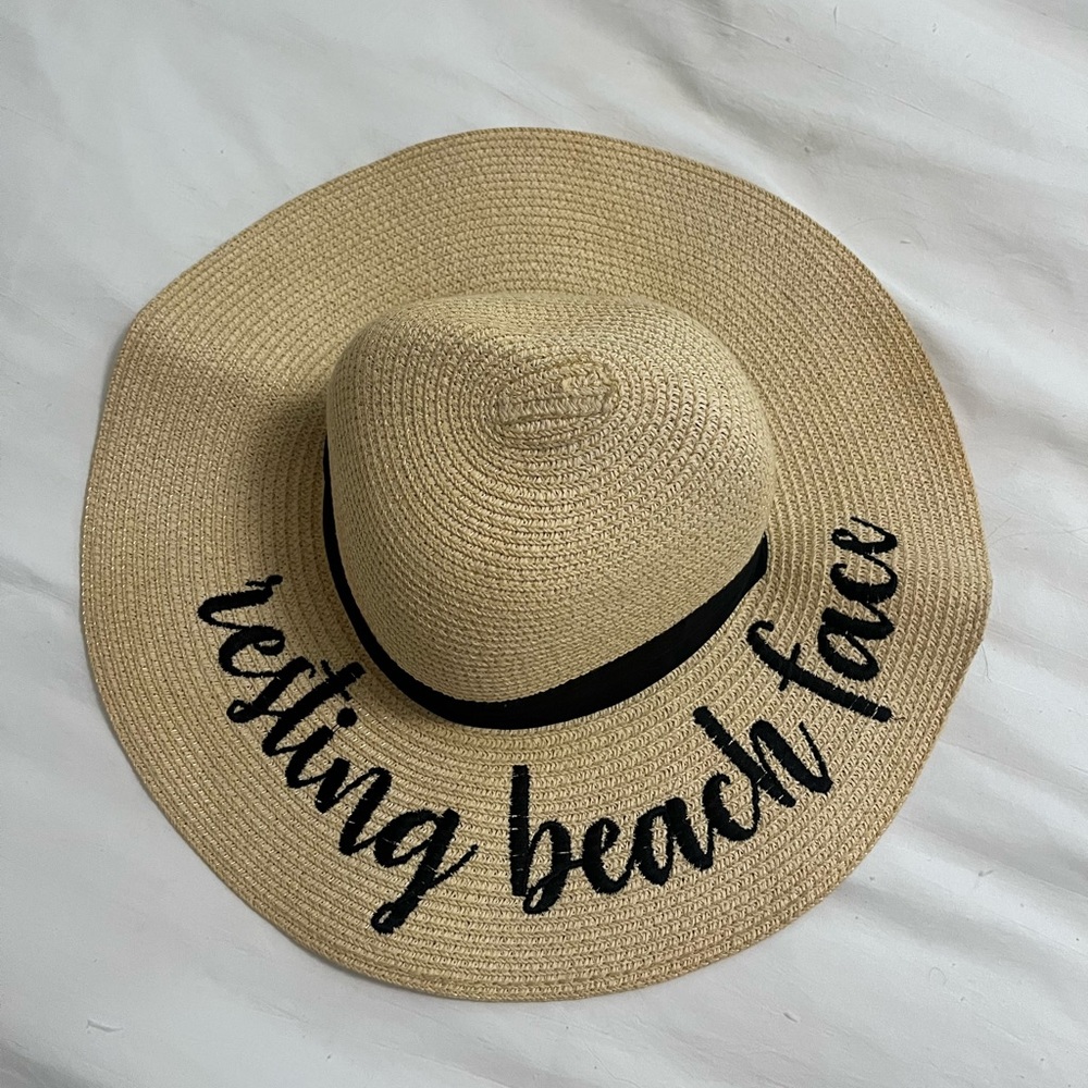 “Resting beach face” beach hat